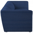 Bowery Hill Contemporary Upholstered Navy Durable Linen Textured Modular Sofa