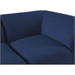 Bowery Hill Contemporary Upholstered Navy Durable Linen Textured Modular Sofa