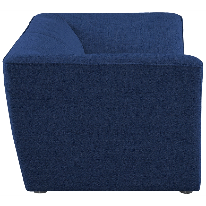 Bowery Hill Contemporary Upholstered Navy Durable Linen Textured Modular Sofa
