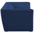 Bowery Hill Contemporary Upholstered Navy Durable Linen Textured Modular Sofa