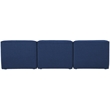 Bowery Hill Contemporary Upholstered Navy Durable Linen Textured Modular Sofa