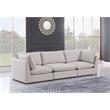 Bowery Hill Contemporary Upholstered Beige Durable Linen Textured Modular Sofa