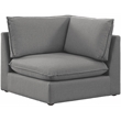 Bowery Hill Contemporary Upholstered Grey Durable Linen Textured Corner