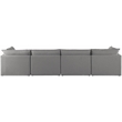 Bowery Hill Contemporary Upholstered Grey Durable Linen Textured Modular Sofa