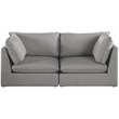 Bowery Hill Contemporary Upholstered Grey Durable Linen Textured Modular Sofa