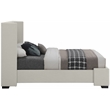 Bowery Hill Contemporary Beige Linen Textured Fabric Full Bed