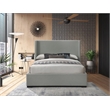Bowery Hill Contemporary Grey Linen Textured Fabric Full Bed