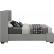 Bowery Hill Contemporary Grey Linen Textured Fabric Queen Bed