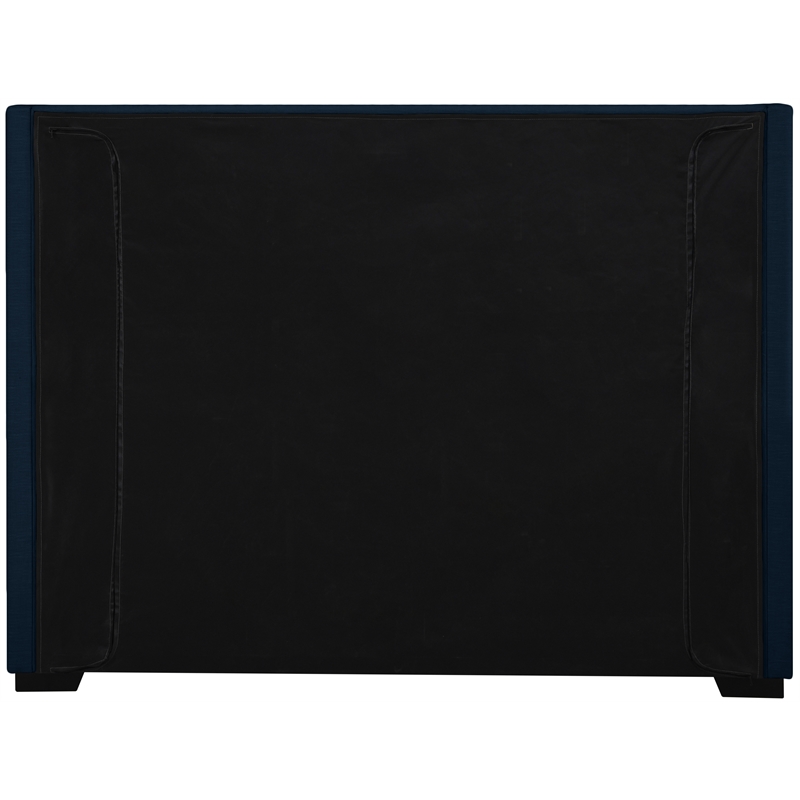 Bowery Hill Contemporary Navy Linen Textured Fabric Full Bed