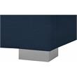 Bowery Hill Contemporary Navy Linen Textured Fabric Full Bed