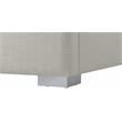 Bowery Hill Contemporary Beige Linen Textured Fabric Full Bed