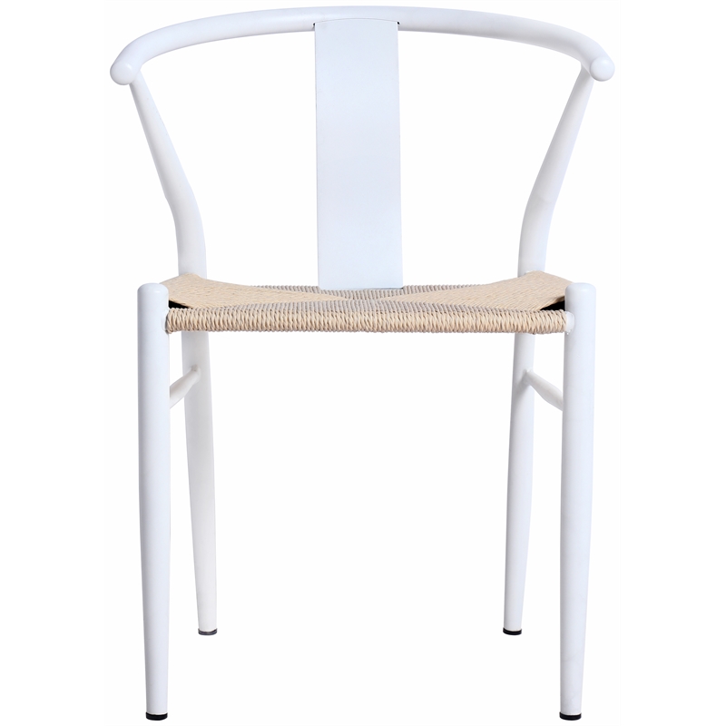 Bowery Hill Contemporary Textured Beige Hand Woven Rope Dining Chair