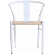 Bowery Hill Contemporary Textured Beige Hand Woven Rope Dining Chair