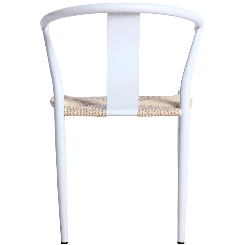 Bowery Hill Contemporary Textured Beige Hand Woven Rope Dining Chair
