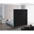 Bowery Hill Contemporary Light Blue Linen Textured Fabric Queen Bed