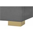 Bowery Hill Contemporary Grey Linen Textured Fabric Full Bed