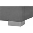 Bowery Hill Contemporary Grey Linen Textured Fabric Full Bed