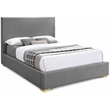 Bowery Hill Contemporary Grey Linen Textured Fabric Full Bed