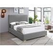 Bowery Hill Contemporary Grey Linen Textured Fabric Full Bed