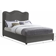 Bowery Hill Contemporary Grey Linen Textured Fabric Full Bed