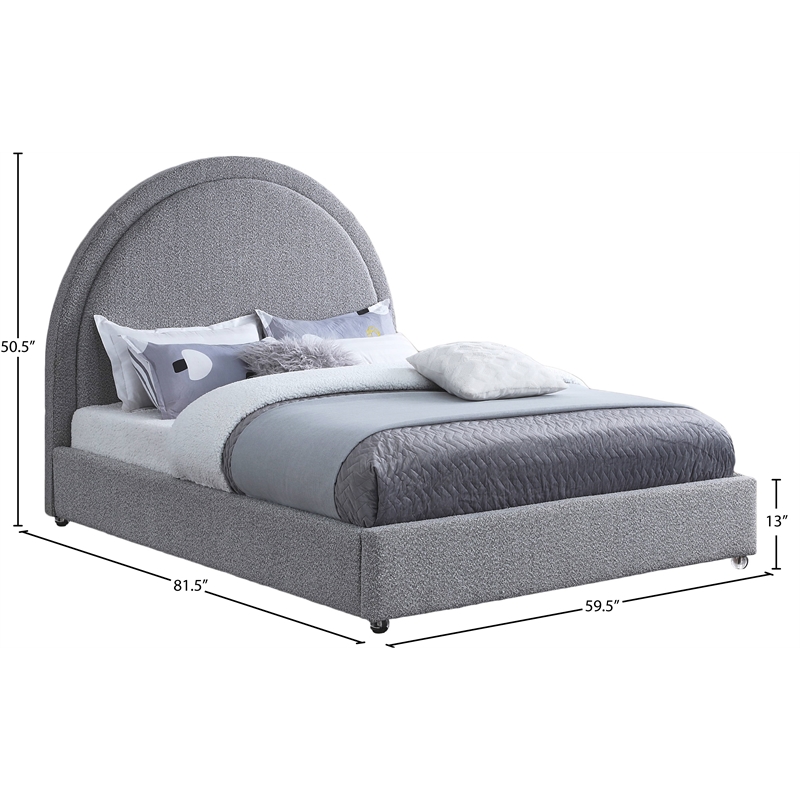 Bowery Hill Modern / Contemporary Rich Grey Durable Fabric Full Bed