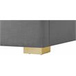 Bowery Hill Contemporary Grey Linen Textured Fabric Full Bed