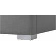 Bowery Hill Contemporary Grey Linen Textured Fabric Full Bed