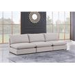 Bowery Hill Contemporary Upholstered Beige Durable Linen Textured Modular Sofa