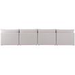 Bowery Hill Contemporary Upholstered Beige Durable Linen Textured Modular Sofa