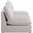 Bowery Hill Contemporary Upholstered Beige Durable Linen Textured Modular Sofa