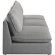 Bowery Hill Contemporary Upholstered Grey Durable Linen Textured Modular Sofa