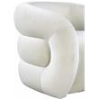 Bowery Hill Contemporary Deep Channel Tufted Soft Cream Velvet Accent Chair