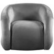 Bowery Hill Contemporary Deep Channel Tufted Soft Grey Velvet Accent Chair
