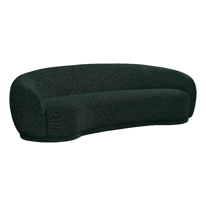 Bowery Hill Contemporary Rich Green Boucle Durable Fabric Sofa