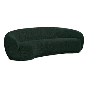 Bowery Hill Contemporary Rich Green Boucle Durable Fabric Sofa