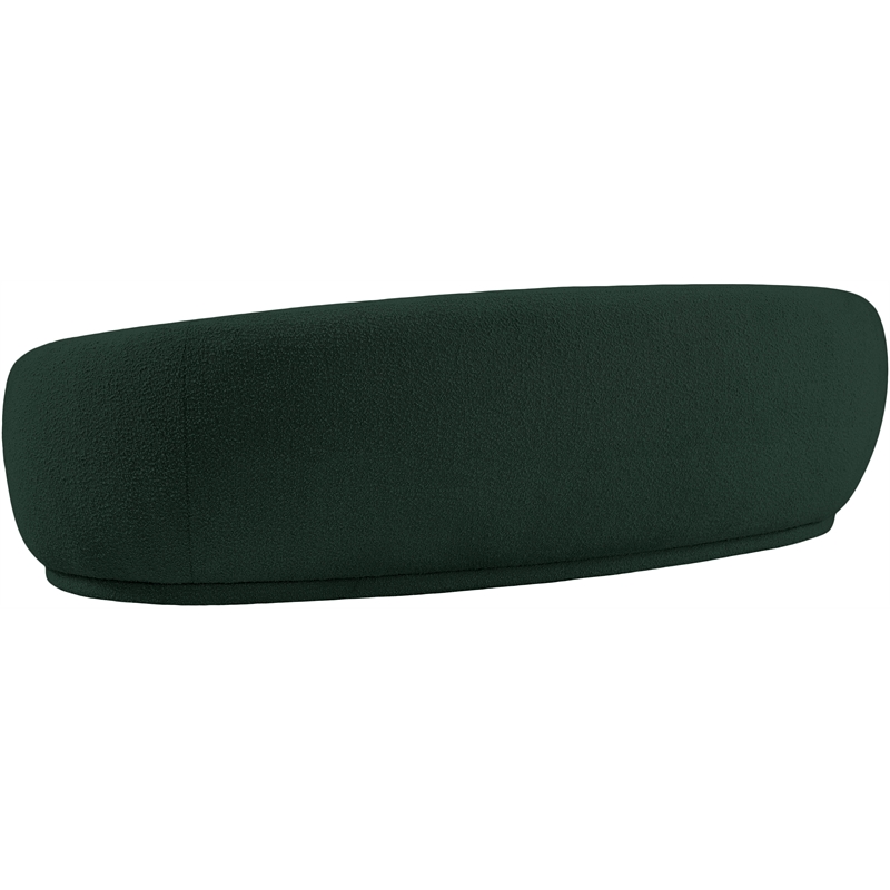 Bowery Hill Contemporary Rich Green Boucle Durable Fabric Sofa