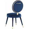 Bowery Hill Modern / Contemporary Navy Durable Velvet Dining Chair