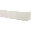 Bowery Hill Contemporary Biscuit Tufted Soft Cream Velvet Modular Sofa