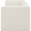 Bowery Hill Contemporary Biscuit Tufted Soft Cream Velvet Modular Sofa