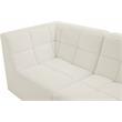 Bowery Hill Contemporary Biscuit Tufted Soft Cream Velvet Modular Sofa