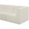 Bowery Hill Contemporary Biscuit Tufted Soft Cream Velvet Modular Sofa