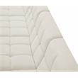 Bowery Hill Contemporary Biscuit Tufted Soft Cream Velvet Modular Sofa