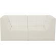 Bowery Hill Contemporary Biscuit Tufted Soft Cream Velvet Modular Sofa