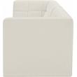Bowery Hill Contemporary Biscuit Tufted Soft Cream Velvet Modular Sofa