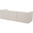 Bowery Hill Contemporary Biscuit Tufted Soft Cream Velvet Modular Sofa