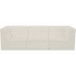 Bowery Hill Contemporary Biscuit Tufted Soft Cream Velvet Modular Sofa