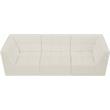 Bowery Hill Contemporary Biscuit Tufted Soft Cream Velvet Modular Sofa