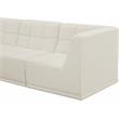 Bowery Hill Contemporary Biscuit Tufted Soft Cream Velvet Modular Sofa