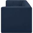 Bowery Hill Contemporary Biscuit Tufted Soft Navy Velvet Modular Sofa