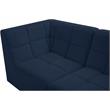 Bowery Hill Contemporary Biscuit Tufted Soft Navy Velvet Modular Sofa